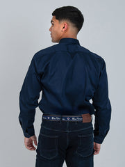 Ben Sherman Mens Target L/S Shirt Navy