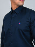 Ben Sherman Mens Target L/S Shirt Navy