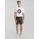 Ben Sherman Mens Straight Fit Chino Shorts In Olive