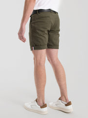 Ben Sherman Mens Straight Fit Chino Shorts In Olive