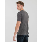 Ben Sherman Ecn003 Entry Tar Print Crew Neck Charcoal