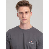 Ben Sherman Ecn003 Entry Tar Print Crew Neck Charcoal