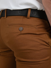 Ben Sherman Mens Straight Fut Chino Shorts In Walnut