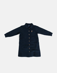 Polo 0042260 Girls Kerry Ls Belted Shirt Dress Navy