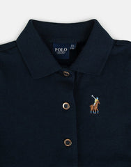 Polo 0042260 Girls Kerry Ls Belted Shirt Dress Navy