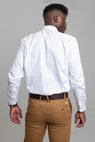 Ben Sherman Mens Target Long Sleeve Shirt In White