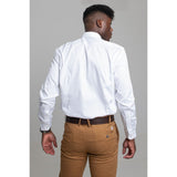 Ben Sherman Mens Target Long Sleeve Shirt In White