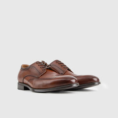 Florsheim Mens Amelio Perforated Wing Shoes In Cognac