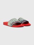 Diesel Mens Sa-Mayemi Denim And Red Slides