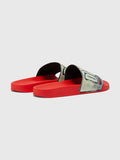 Diesel Mens Sa-Mayemi Denim And Red Slides