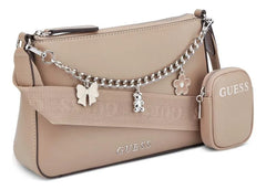Guess Womens Fiora Mini Top Zip Bag In Taupe