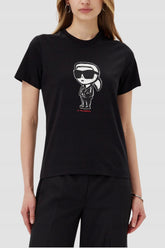 Karl Lagerfeld Womens T-Shirt In Black