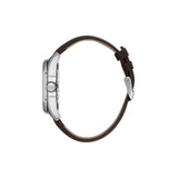 Daniel Klein Mens Blue Dial Leather Strap Watch In Brown