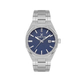 Daniel klein Mens Blue Dial Watch In Silver