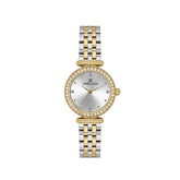 Daniel Klein Ladies Silver Dial Watch In Gold & Silver