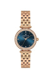 Daniel Klein Ladies Blue Dial Watch In Rose