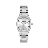 Daniel Klein Womens Cushion Case Stainless Steel Watch In Silver
