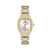 Daniel Klein Womens Cushion Case Two Tone Watch In Gold And Silver