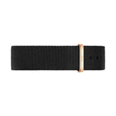 Daniel Wellington Unisex Gold Buckle Wristband In Black