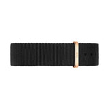 Daniel Wellington Unisex Gold Buckle Wristband In Black