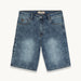 Tshepo Jeans Ovi Monogram Denim Shorts In Blue
