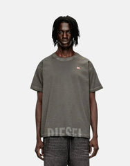 Diesel Mens Regular Knit T-Shirt In Grey