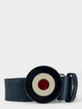 Ben Sherman Distressed Leather Target Buck Navy