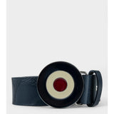 Ben Sherman Distressed Leather Target Buck Navy