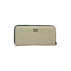 Bossi Ladies Large Zipper Wallet White