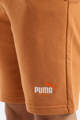 Puma Mens Ess Color NO.1 Logo Shorts In Caramel