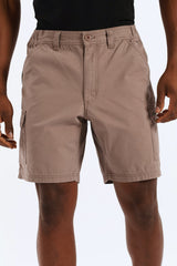 Jeep Mens Tapered Mountain Man Shorts In Brown
