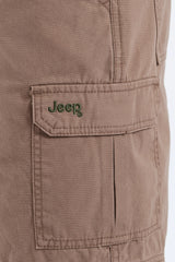 Jeep Mens Tapered Mountain Man Shorts In Brown