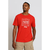 Jeep Mens Car Logo T-Shirt In Red