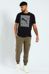 Puma Mens Graphics Wording Tee Black