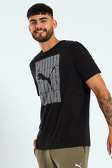 Puma Mens Graphics Wording Tee Black