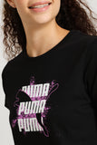 Puma Womens Graphics Logo Tee W Black