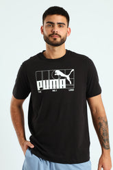Puma Mens Graphic No.1 Logo Tee Black