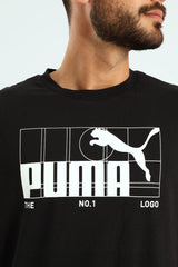 Puma Mens Graphic No.1 Logo Tee Black