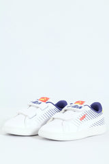 Puma Kids Smash 3.0 Poised 2 Race V Inf White/Blue Sneakers