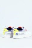 Puma Kids Smash 3.0 Poised 2 Race V Inf White/Blue Sneakers