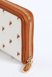 Polo Iconic Medium Zip Around Purse In Brown