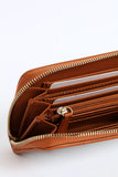 Polo Iconic Medium Zip Around Purse In Brown