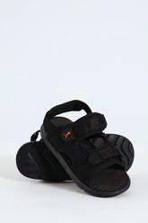 Puma Boys Crony Evolve 2.0 Zadp Ps Sandals In Black & Red