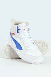 Puma Rebound V6 Mid Jr Shoes In White Multi