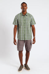 Jeep Mens Yarn Dye Check Shirts in Green