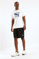 Puma Mens Graphic Wording T-Shirt In White