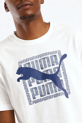 Puma Mens Graphic Wording T-Shirt In White