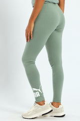 Puma Womens Essential Logo Leggings In Pale Green