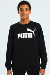 Puma Kids Ess No.1 Logo Crew Top Black