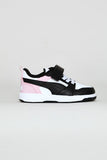 Puma Girls Rebound V6 Lo Ac +Ps Sneaker In Black Multi
